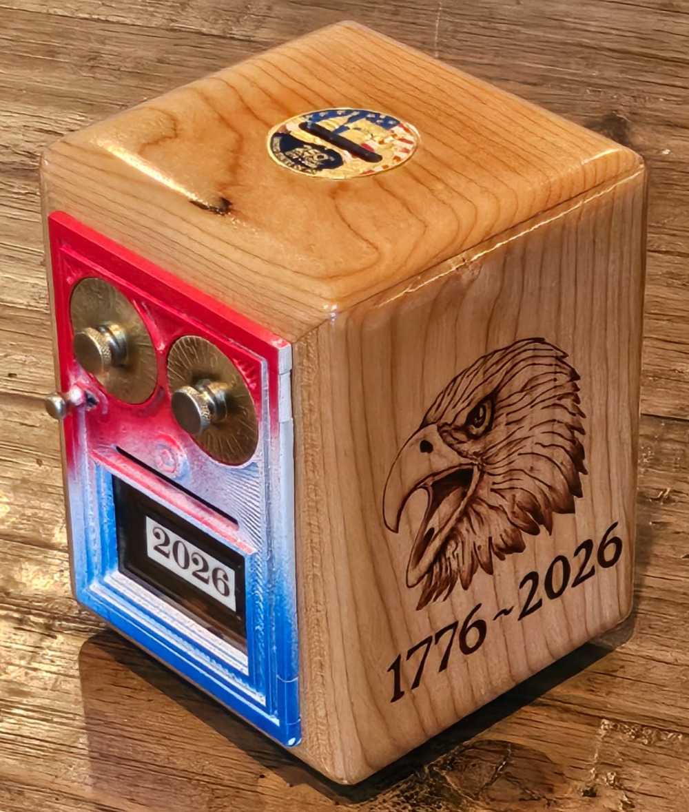 Handcrafted Post Office Box Door Bank 1776 - 2026 America's 250th Anniversary